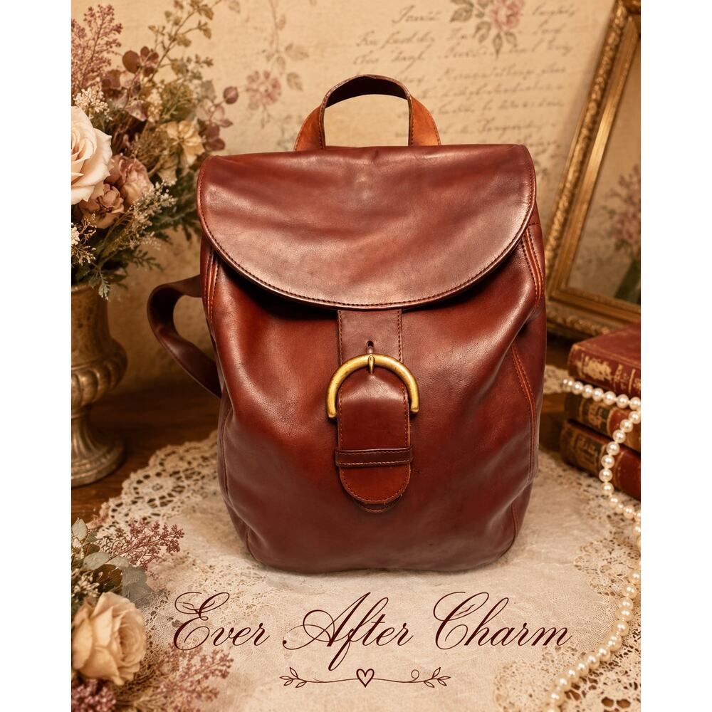 Coach Brooke Backpack Brown Mahogany Leather Vintage